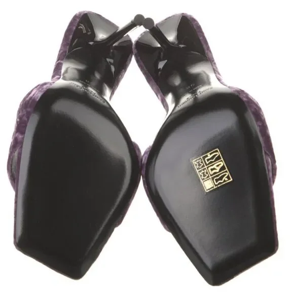 Saint Laurent Velvet Mules - Picture 6 of 6